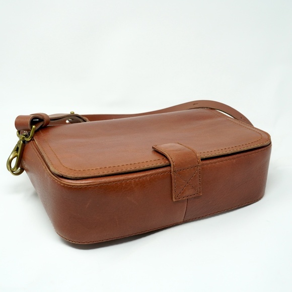 MADEWELL THE TRANSPORT FLAP SHOULDER BAG CROSSBODY LEATHER ENGLISH SADDLE - Picture 6 of 10